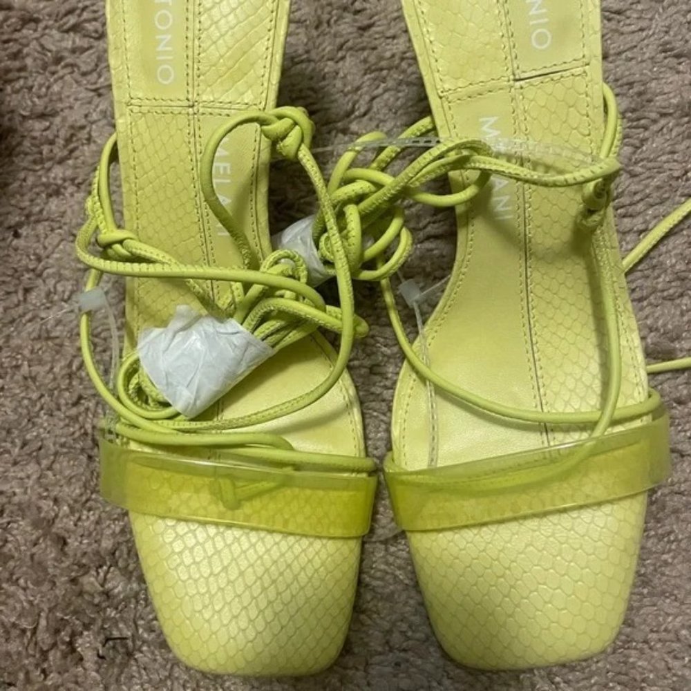 Antonio Melani Barden Lace-Up Dress Sandals - Green - Picture 4 of 5